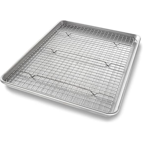 USA Pan Bakeware Half Sheet Baking Pan and Bakeable Nonstick and Cooling Rack - Picture 6 of 12